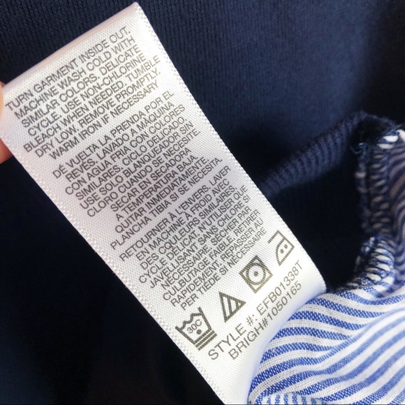 Kensie Jeans Navy Blue Mixed Media Sweatshirt Size XS - Picture 11 of 14